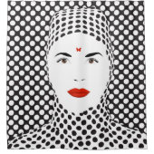 Op kunst douchegordijn (Voorkant)