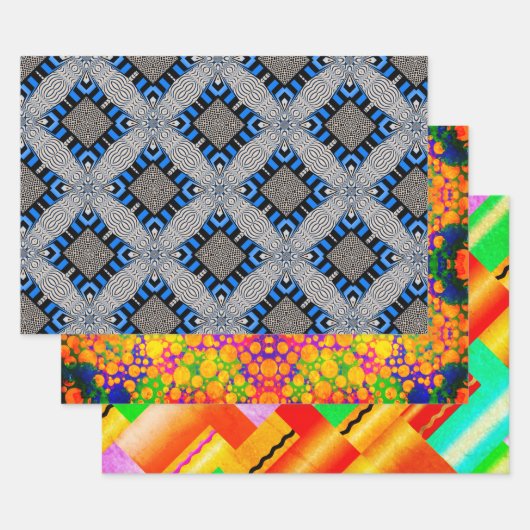 Op Kunst, Stippen, en Deco Sampler Inpakpapier Vel (Set)