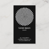 Op kunst visitekaartje (Achterkant)