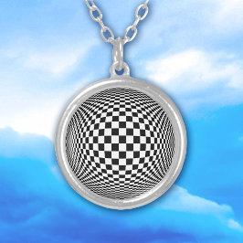 Op kunst zilver vergulden ketting