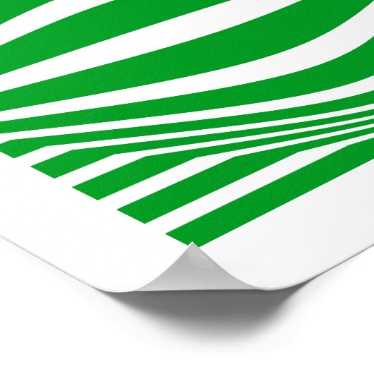 Op Kunstlijnen en bollen 01 - groen en wit Poster (Hoek)