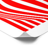 Op Kunstlijnen en bollen 02 - Rood en wit Poster (Hoek)