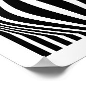 Op Kunstlijnen en bollen 02 - zwart en wit Poster (Hoek)