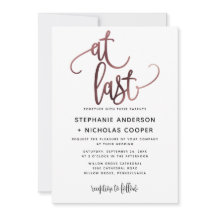 Op laatste Black Roos Gold Script Typography Wedde