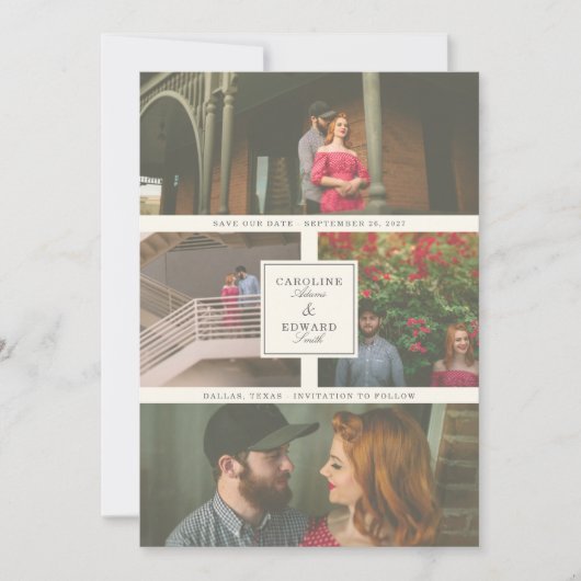 Op laatste bruiloft foto Save the Date (Voorkant)