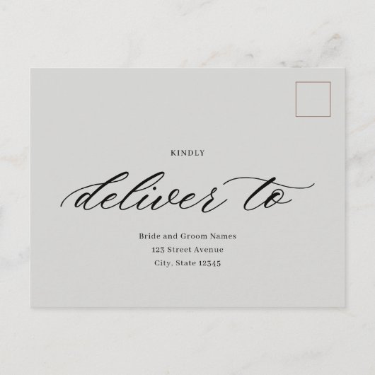 Op laatste bruiloft RSVP-antwoordkaart Briefkaart (Achterkant)