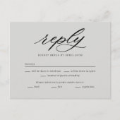 Op laatste bruiloft RSVP-antwoordkaart Briefkaart (Voorkant)