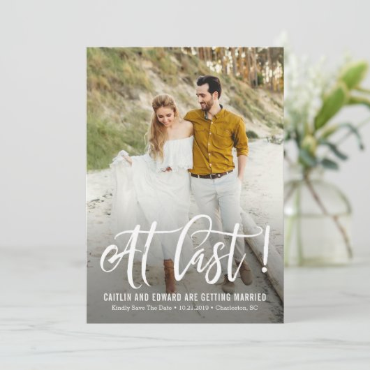 Op laatste EDITABLE achtergrondkleur sparen de Dat Save The Date (Staand voorkant)