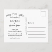 Op laatste eenvoudige moderne fotobruiloft bespaar aankondigingskaart (Achterkant)