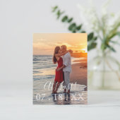 Op laatste Elegant Wedding sla de datum op Aankondigingskaart (Staand voorkant)