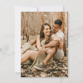 Op laatste fijne kalligrafie en foto-bruiloft kaart (Achterkant)