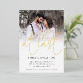 Op laatste foto bedekken de Echte Folie sparen de  Uitnodiging (Staand Voorkant)