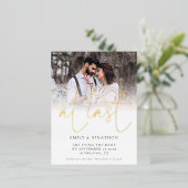 Op laatste fotobruiloft sla het Briefkaart Datum F (Staand Voorkant)