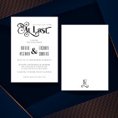 Op laatste huwelijksuitnodiging kaart