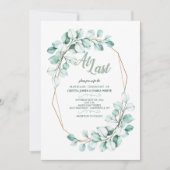 Op laatste huwelijksuitnodiging kaart (Voorkant)