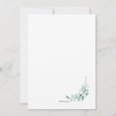 Op laatste huwelijksuitnodiging kaart (Achterkant)