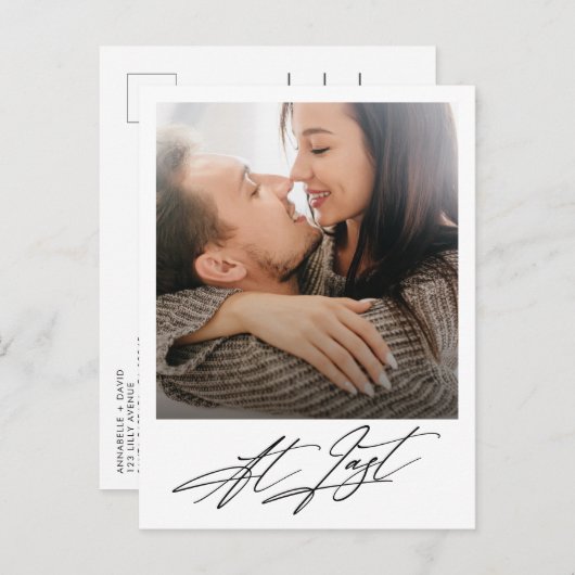 Op laatste moderne aankondiging van het Verloving (Voorkant / Achterkant)