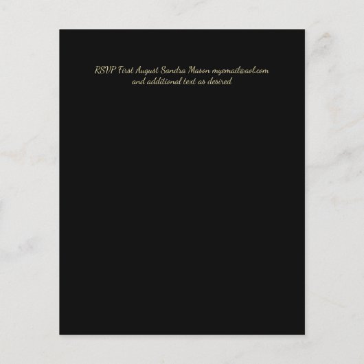 Op laatste moderne goudwitte bruine bruiloft nodig (Achterkant)