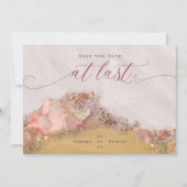 Op laatste roze strand met Glitzy Seashells Kaart (Voorkant)