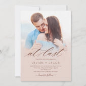 Op laatste uitnodiging tot het bruiloft op foto (Voorkant)