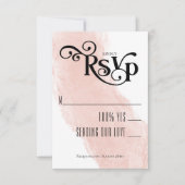 Op laatste Waterverf Typografie Wedding RSVP Kaartje (Voorkant)
