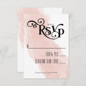 Op laatste Waterverf Typografie Wedding RSVP Kaartje (Voorkant / Achterkant)
