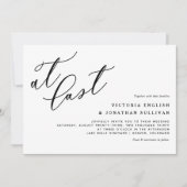 Op laatste zwarte moderne kalligrafie kaart (Voorkant)