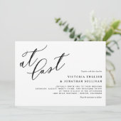 Op laatste zwarte moderne kalligrafie kaart (Staand voorkant)