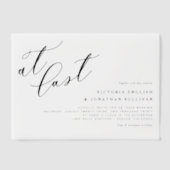 Op laatste zwarte moderne kalligrafie vellum uitnodigingen (Voorkant)