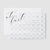 Op laatste zwarte moderne kalligrafie vellum uitnodigingen (Offset (Uitnodiging))