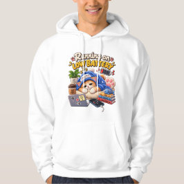 Op lage batterij lopende kat – Knuffelige slapende Hoodie