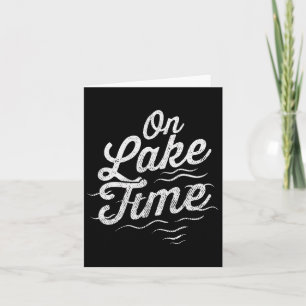 Op Lake Time Grappig Zomervaren en Gevist voor Kaart
