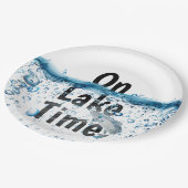 Op Lake Time met vis Papieren Bordje (Gekanteld)