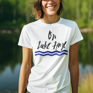 Op Lake Time varen golven T-shirt