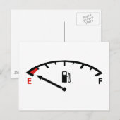 Op leeg lopen briefkaart (Voorkant / Achterkant)