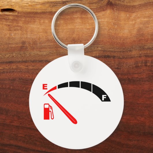 Op leeg lopen sleutelhanger (Voorkant)