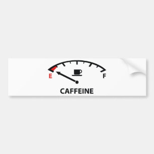 Op lege ritten: cafeïne bumpersticker