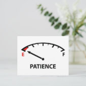 Op lege ritten: geduld briefkaart (Staand voorkant)