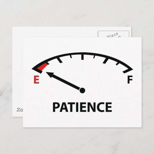 Op lege ritten: geduld briefkaart (Voorkant / Achterkant)