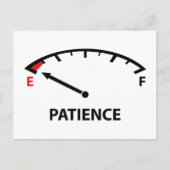 Op lege ritten: geduld briefkaart (Voorkant)