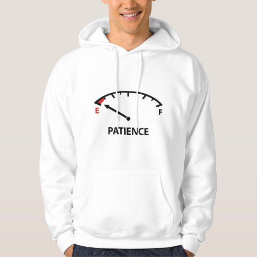 Op lege ritten: geduld hoodie (Voorkant)