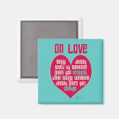 Op liefde. Citaat van Lao Tzu Magneet (Voorkant / Achterkant)