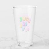 Op liefde proosten: 3D regenboog Pride pintglas Glas (Achterkant)