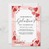 Op liefde Schattigee vrouw Teen Girl Galentines Da Kaart (Voorkant)