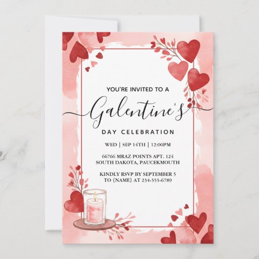 Op liefde Schattigee vrouw Teen Girl Galentines Da Kaart (Voorkant)