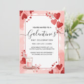 Op liefde Schattigee vrouw Teen Girl Galentines Da Kaart (Staand voorkant)