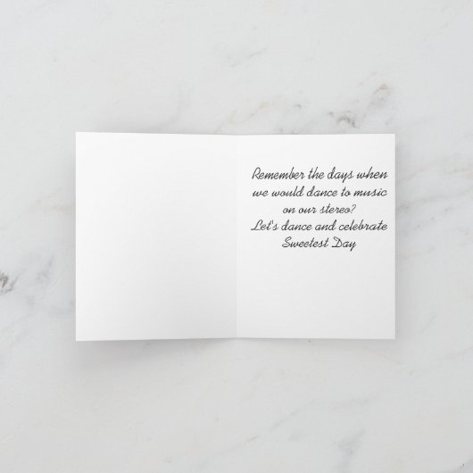 OP ** LIEVELINGSDAG ** LATEN WE DANSEN OP ONZE STE KAART (Binnen)