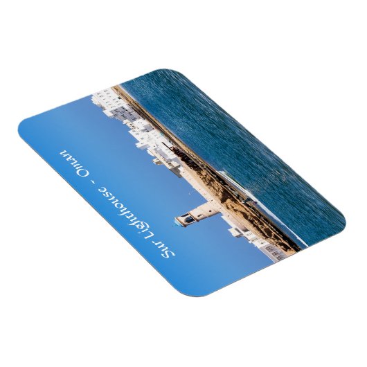 Op Lighthouse met vissersboot - Sur, Oman Magneet (Rechterzijde)