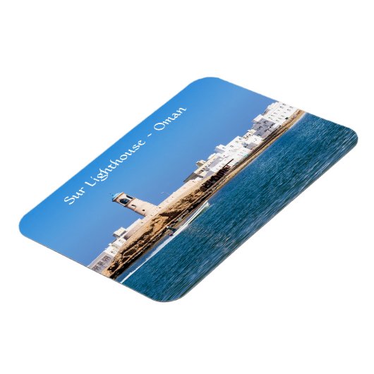 Op Lighthouse met vissersboot - Sur, Oman Magneet (Linkerzijde)