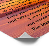 OP LOVE gedicht Poster (Hoek)